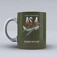 Thumbnail for Fairey Gannet AS.4 design on green army ceramic mug, double-side print