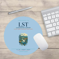 Thumbnail for Launceston Airport (LST) design on light blue round mouse pad