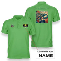 Thumbnail for VINTAGE G4120 - The Autumn Shuttle - Double-Side Polo T-Shirt design on lightgreen+name
