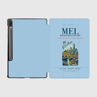 Thumbnail for Melbourne Airport (MEL) design on light blue samsung tablet tablet case