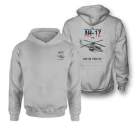 Thumbnail for Bell AH-1Z Viper design on light gray double-side hoodie, double-side print