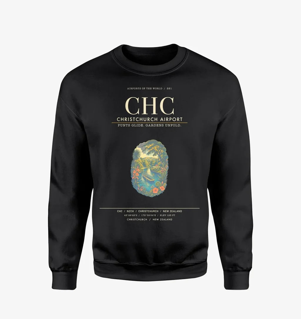 Christchurch Airport CHC Sweatshirt - Black