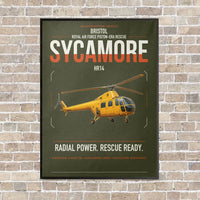 Thumbnail for Bristol Sycamore HR14 vertical canvas print - framed - green army background
