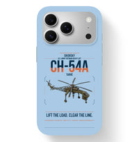 Thumbnail for Sikorsky CH-54A Tarhe design on light blue magsafe iphone case, for iPhone 17 Pro