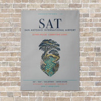Thumbnail for San Antonio International Airport SAT vertical canvas print - no frame - light gray background