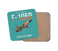 Thumbnail for F-105D Thunderchief design on turquoise 1 piece coaster