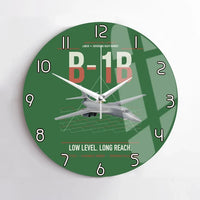 Thumbnail for B-1B Lancer design on green no frame wall clock