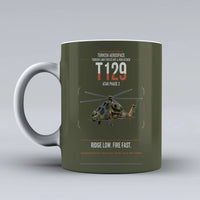 Thumbnail for Turkish Aerospace T129 ATAK Phase 2 design on green army ceramic mug, double-side print