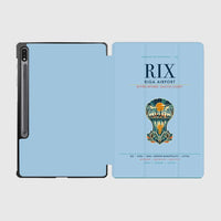 Thumbnail for Riga Airport (RIX) design on light blue samsung tablet tablet case