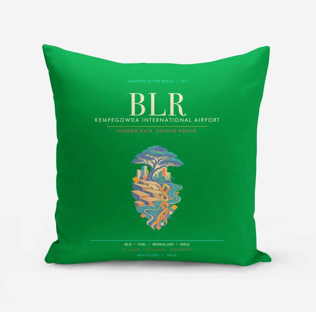 Kempegowda International Airport Bengaluru BLR - Deccan Garden Silk Loom - Green