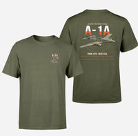 Thumbnail for Messerschmitt Me 262A-1a design on green army t-shirt, double-side print