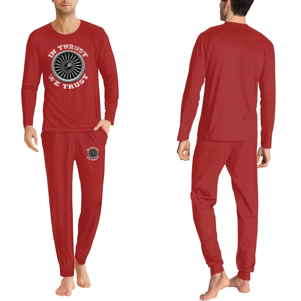 In Thrust We Trust (Vol 2) men pajamas - Red