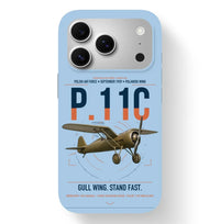 Thumbnail for PZL P.11c design on light blue magsafe iphone case, for iPhone 17 Pro