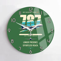 Thumbnail for Boeing 787-10 Dreamliner design on green no frame wall clock