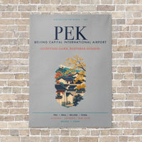 Thumbnail for Beijing Capital International Airport PEK vertical canvas print - no frame - light gray background