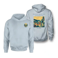 Thumbnail for VINTAGE G4392 - The Rural Library Wing - Double-Side Hoodie design on lightblue double side