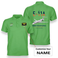 Thumbnail for E-11A BACN design on light green+name double-side polo t-shirt, double-side print