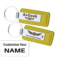 Thumbnail for Customisable Avgeek Faux Leather Key Chain - view 9