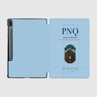 Thumbnail for Pune Airport (PNQ) design on light blue samsung tablet tablet case