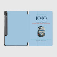 Thumbnail for Komatsu Airport (KMQ) design on light blue samsung tablet tablet case