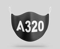 Thumbnail for Airbus A320 Text aviation face mask in breathable cotton blend.
