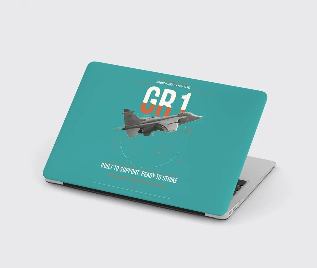 SEPECAT Jaguar GR1 design on turquoise MacBook case