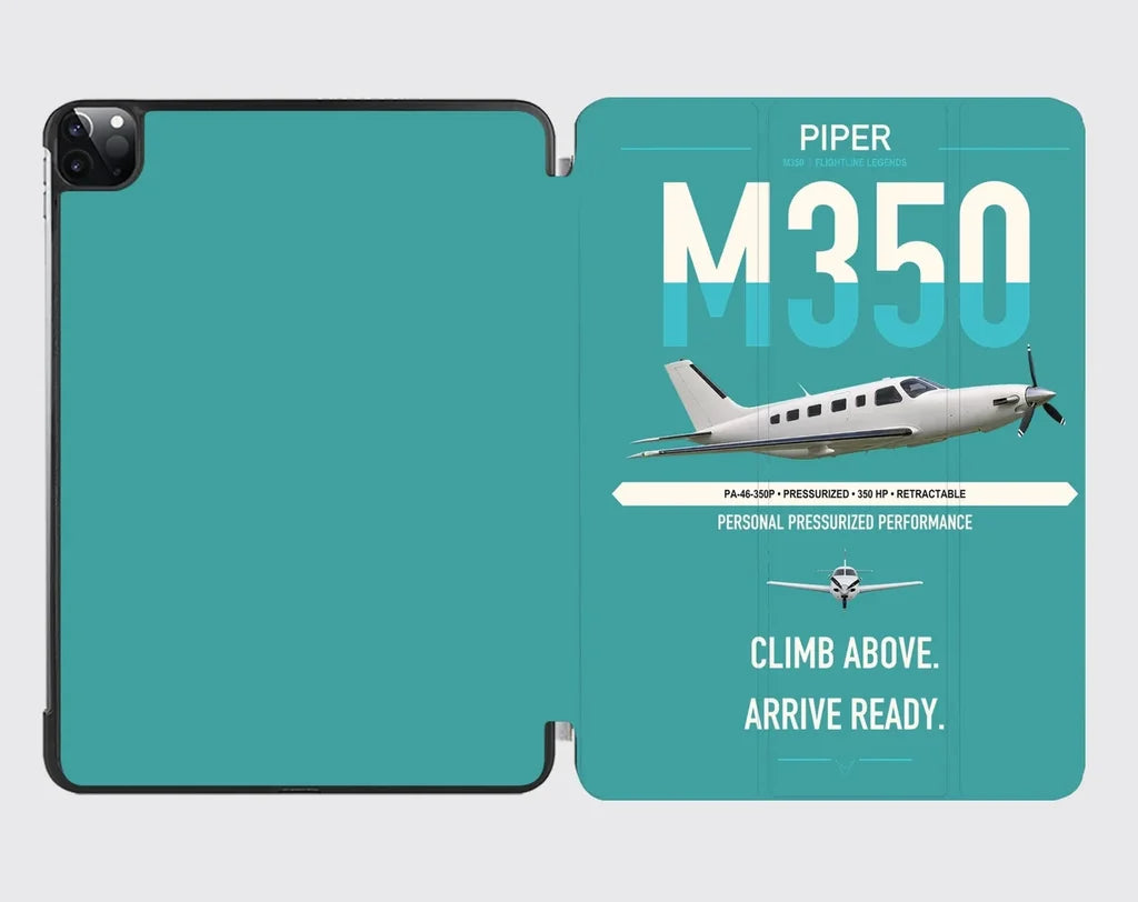 Piper M350 design on turquoise ipad tablet case