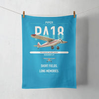Thumbnail for Piper PA-18 Super Cub design on turquoise towel