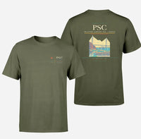 Thumbnail for Tri-Cities Airport (PSC) design printed on green army double-side t-shirt