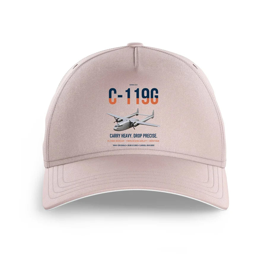 C-119G Flying Boxcar design on pink printed hat
