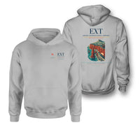 Thumbnail for Exeter International Airport (EXT) design on light gray double-side hoodie