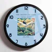 Thumbnail for VINTAGE G4002 - The Channel Crossing - Designed Wall Clocks design on lightblue framed