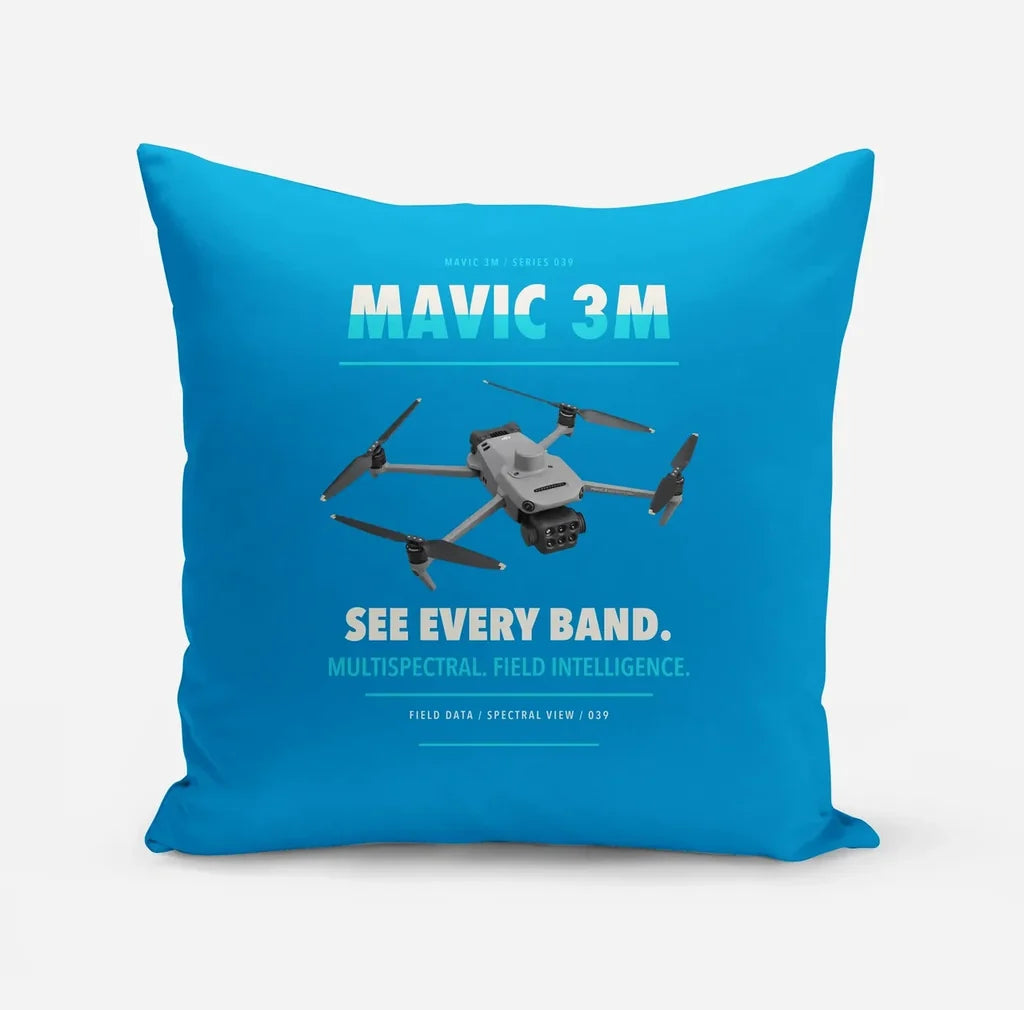 DJI Mavic 3 Multispectral design on turquoise pillow