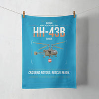 Thumbnail for Kaman HH-43B Huskie design on turquoise towel