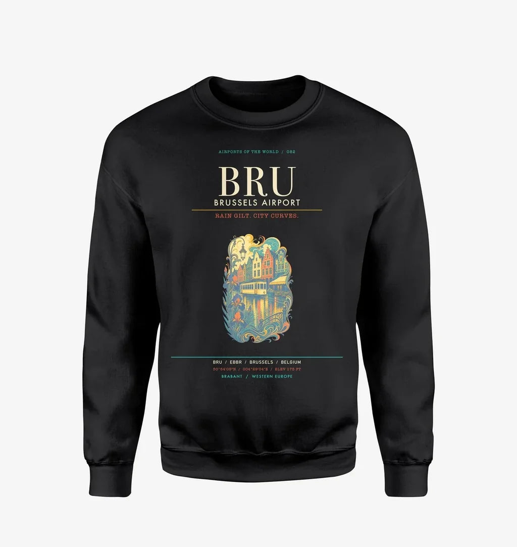 Brussels Airport BRU Sweatshirt - Black
