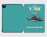 Thumbnail for Sikorsky S-76B design on turquoise ipad tablet case