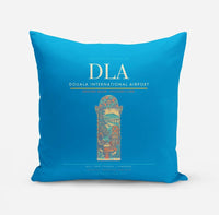 Thumbnail for Douala International Airport (DLA) design on turquoise pillow