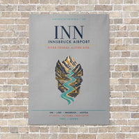 Thumbnail for Innsbruck Airport INN vertical canvas print - no frame - light gray background