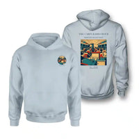 Thumbnail for VINTAGE G4229 - The Cabin Radio Hour - Double-Side Hoodie design on lightblue double side