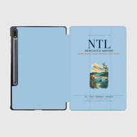 Thumbnail for Newcastle Airport (NTL) design on light blue samsung tablet tablet case