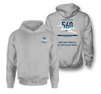 Thumbnail for Cessna Citation 560 - Citation V design on light gray double-side hoodie, double-side print