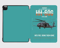 Thumbnail for Sikorsky HH-60G Pave Hawk design on turquoise ipad tablet case