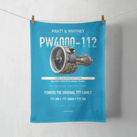 Thumbnail for PW4000-112 design on turquoise towel