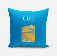 Thumbnail for Camilo Daza International Airport (CUC) design on turquoise pillow