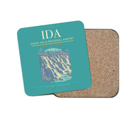 Thumbnail for Idaho Falls Regional Airport (IDA) design on turquoise 1 piece coaster