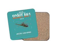 Thumbnail for Westland Scout AH1 design on turquoise 1 piece coaster