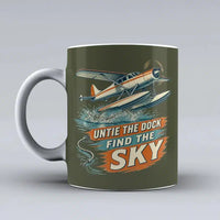 Thumbnail for 570 - Untie The Dock Find The Sky - Mug design on green army signal
