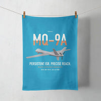 Thumbnail for MQ-9A Reaper design on turquoise towel