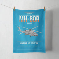 Thumbnail for Sikorsky MH-60R Seahawk design on turquoise towel