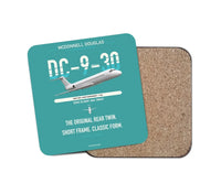Thumbnail for McDonnell Douglas DC-9-30 design on turquoise 1 piece coaster
